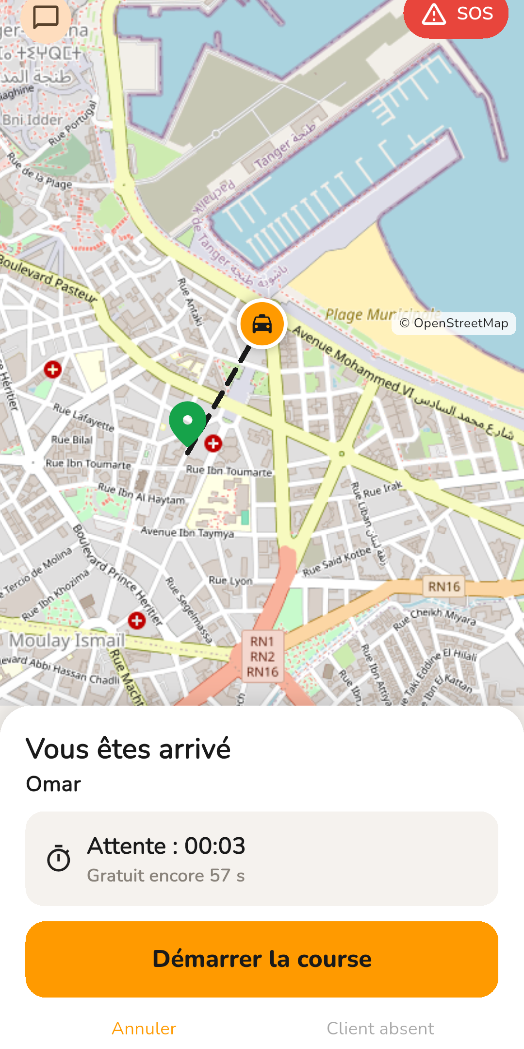 Attente du client